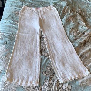 Lily Pulitzer white linen pants